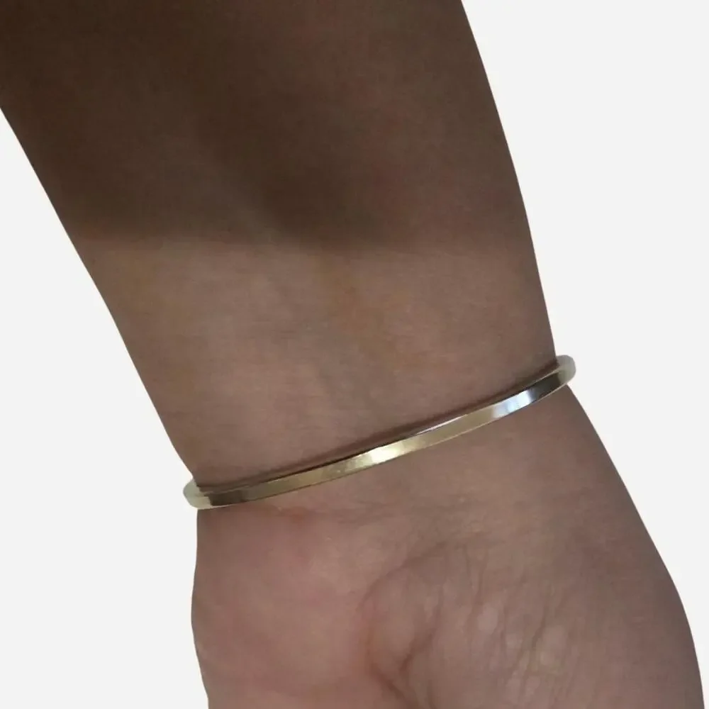 Vintage mexican alapaca silver hinge bangle